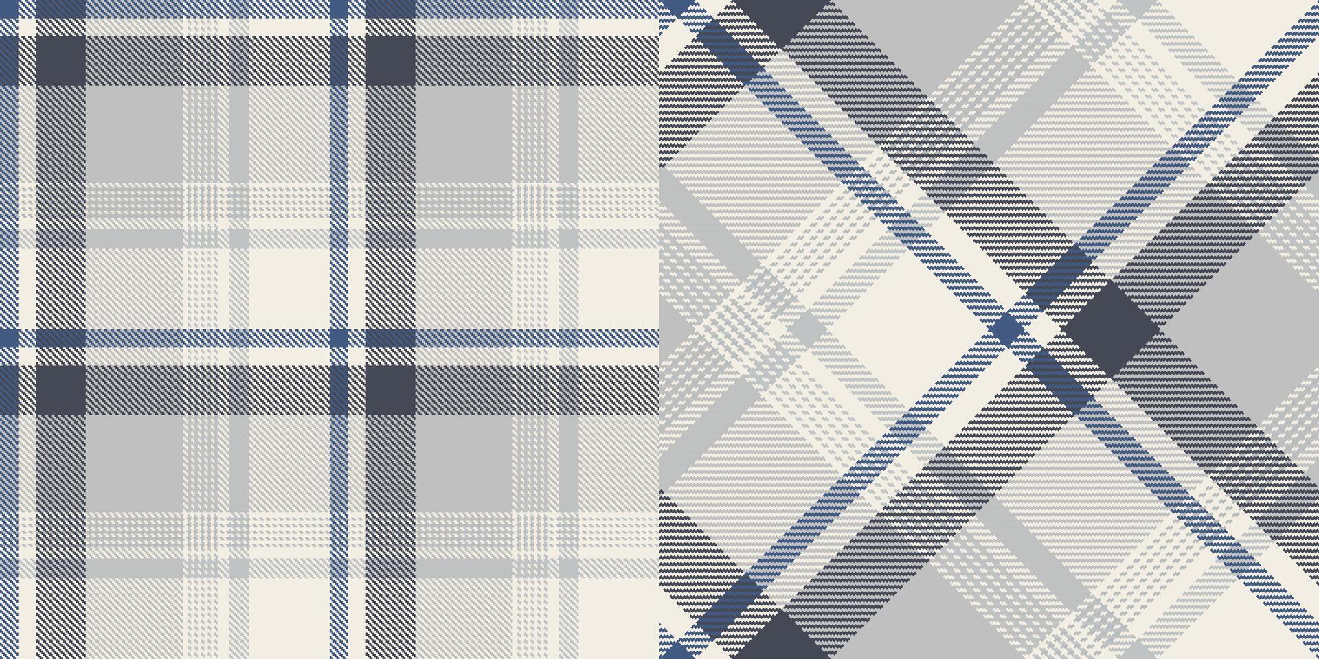 checkered pattern or plaid pattern in brown and white. Tartan, textured seamless twill for flannel shirts, duvet covers, other autumn winter textile mills. Format vector