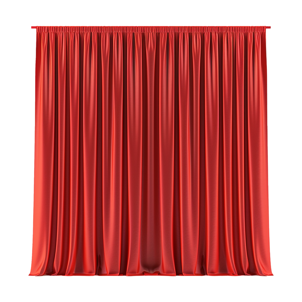 Red Wall Curtains on Transparent background png