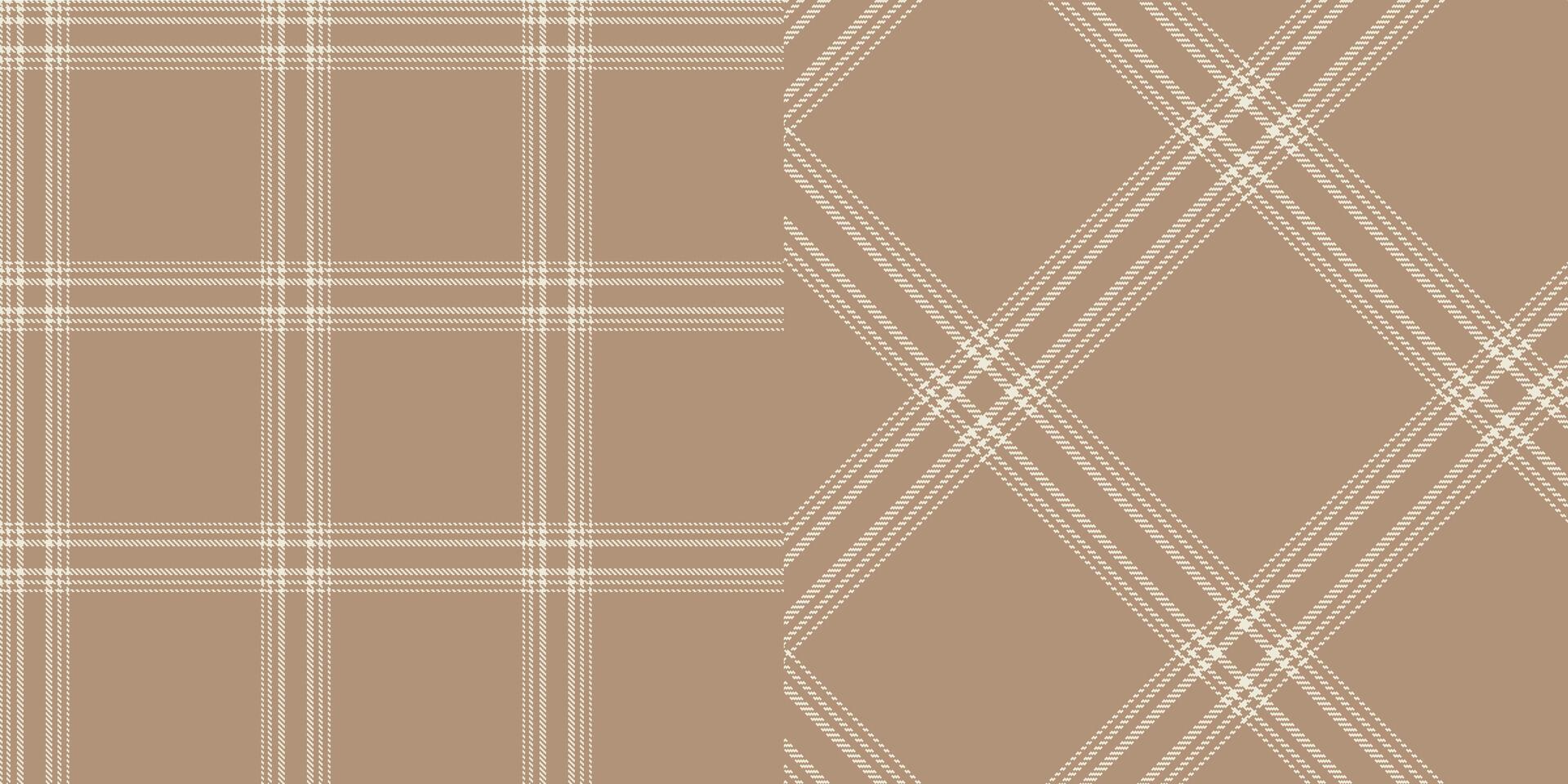 checkered pattern or plaid pattern in brown and white. Tartan, textured seamless twill for flannel shirts, duvet covers, other autumn winter textile mills. Format vector