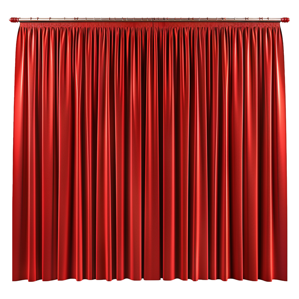 Red Wall Curtains on Transparent background png