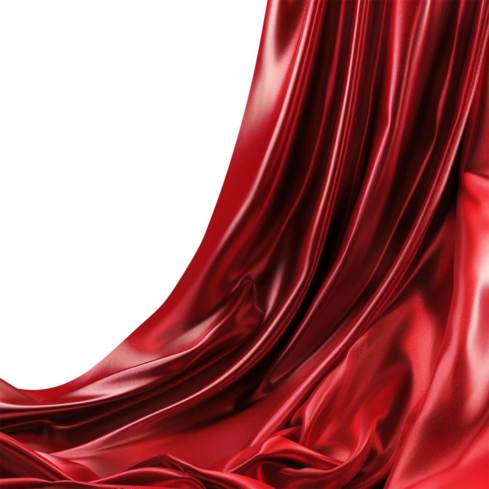 Red Wall Curtains on Transparent background png