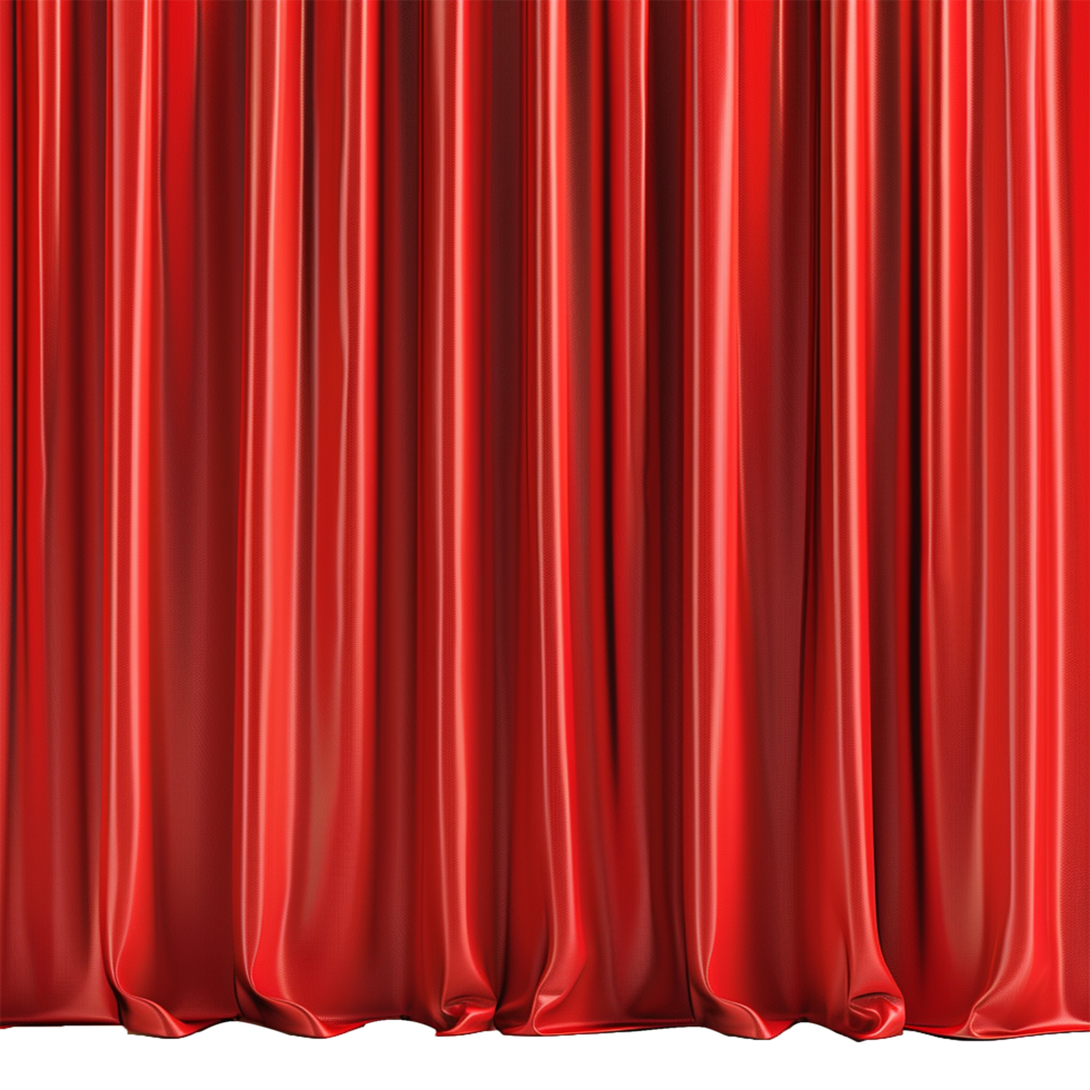 Red Wall Curtains on Transparent background png