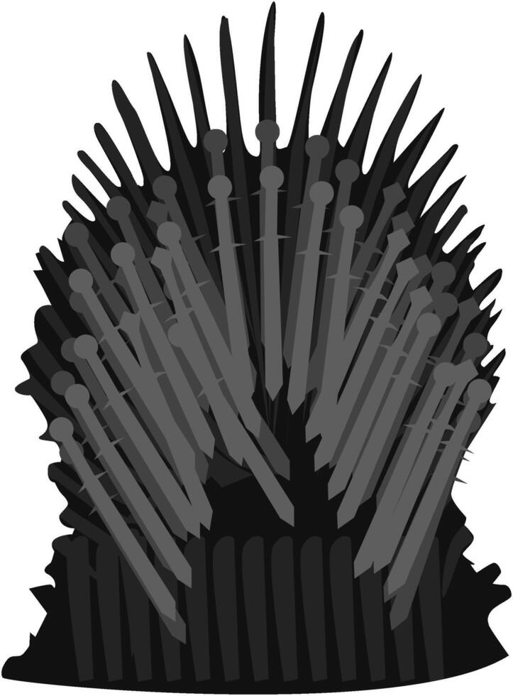 Thrones of king with swords vector