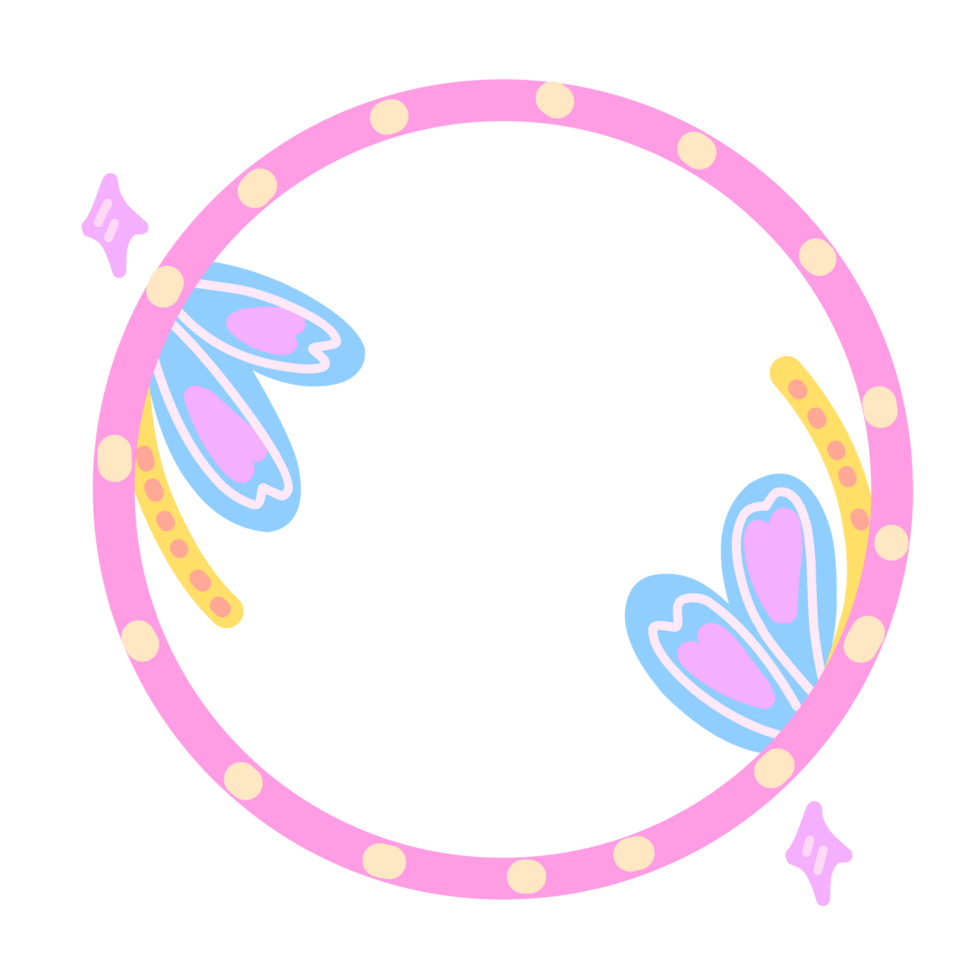 Butterfly circle border png