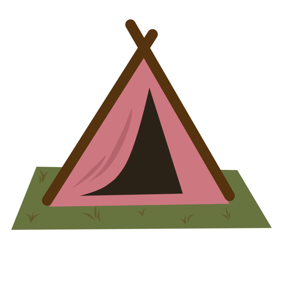 Summer camping tent png