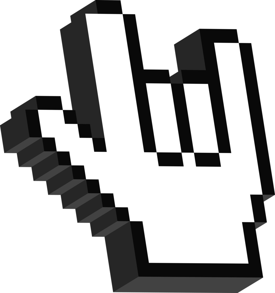 I love you hand sign language 3D pixel icon. Unique style Emoji icons collection. png