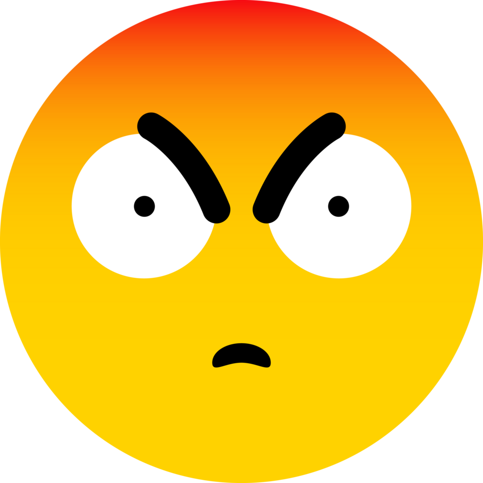Red Angry face emoji png