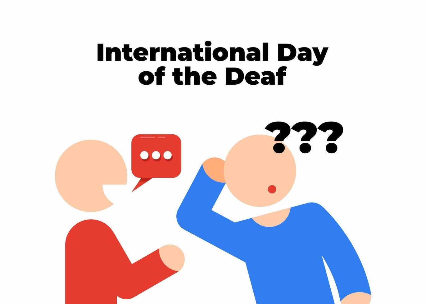 International Day of the deaf vector