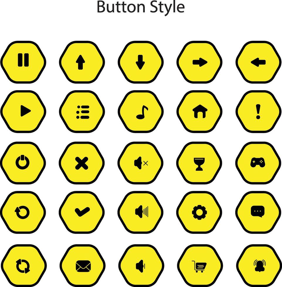 Button styles are used for various graphic design purposes, web design, game design and others vector