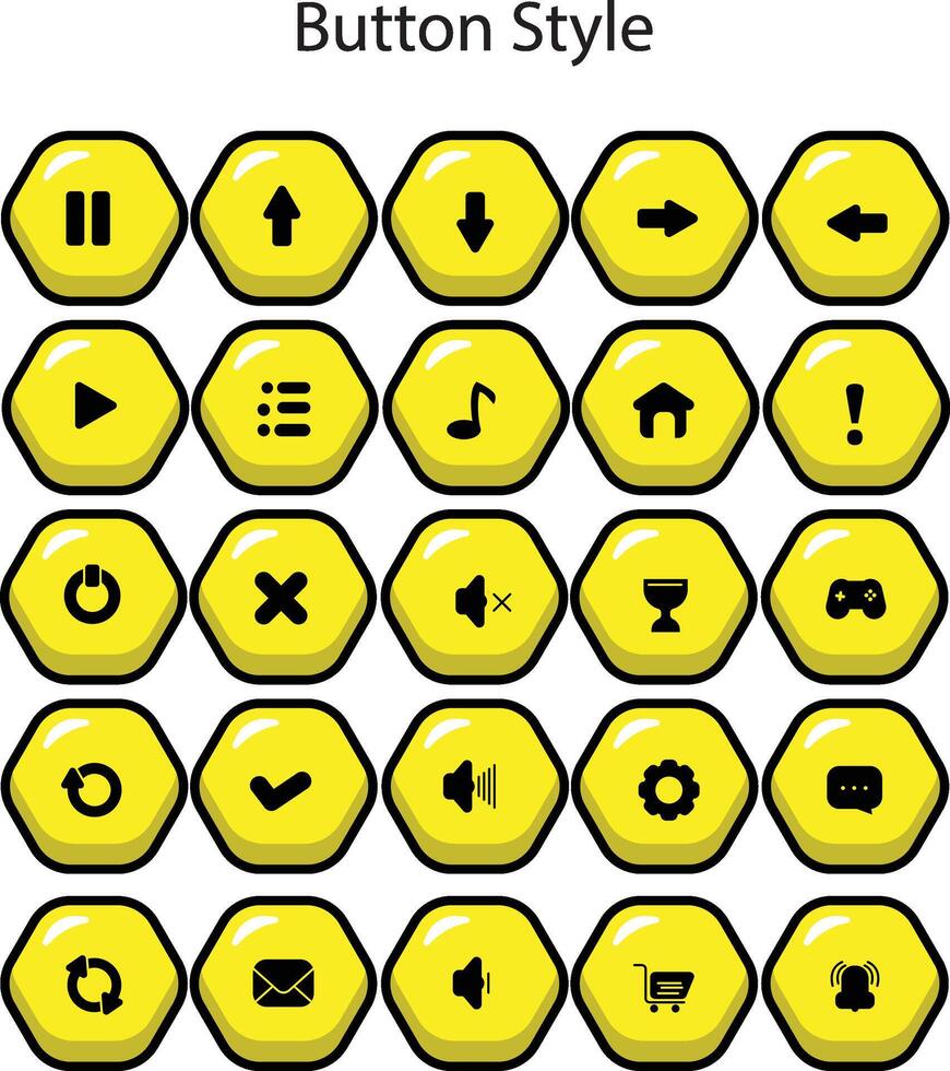Button styles are used for various graphic design purposes, web design, game design and others vector