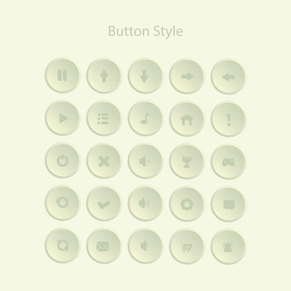 Button styles are used for various graphic design purposes, web design, game design and others vector
