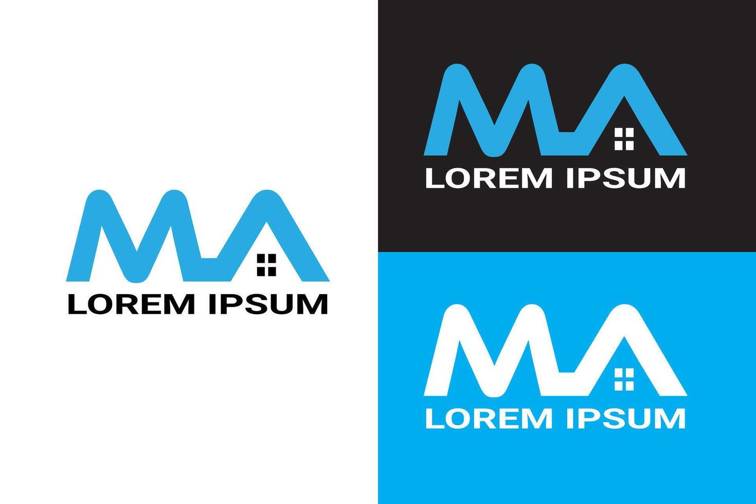 Modern MA Letter Logo Design for Elegant Business Branding vector