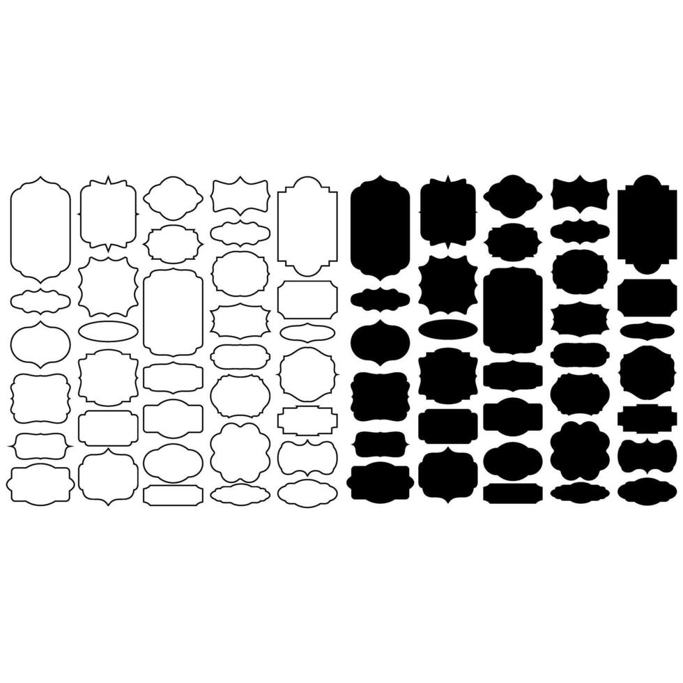 Frame icon set. Tag illustration sign collection. label symbol. vector