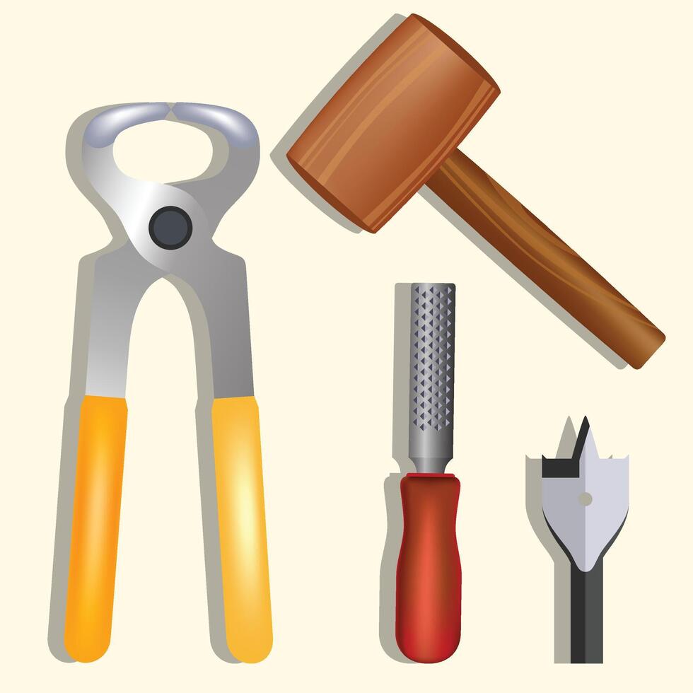 Carpentry tools Background vector