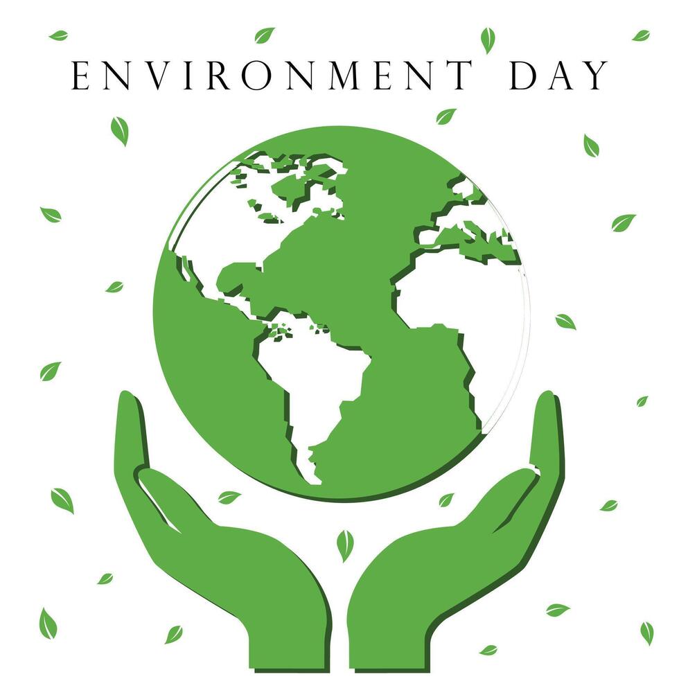 Save Earth, Save Environment day, Green Earth vector