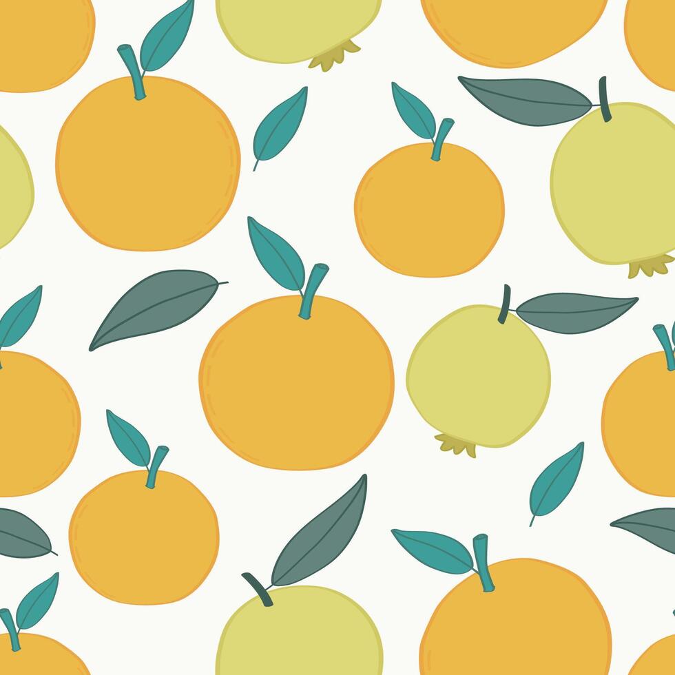 Seamless Pattern Of Fruits Background vector