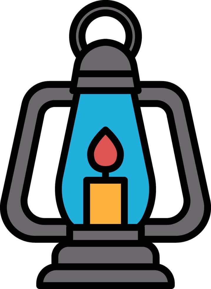 black and white lantern with a candle inside vector