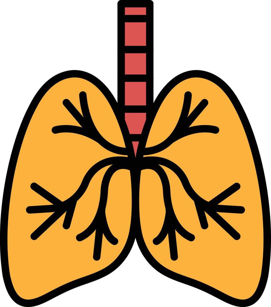 black and white drawing of a lung with a white stem vector