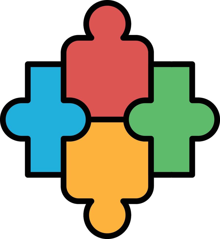puzzle piece with two people on it vector