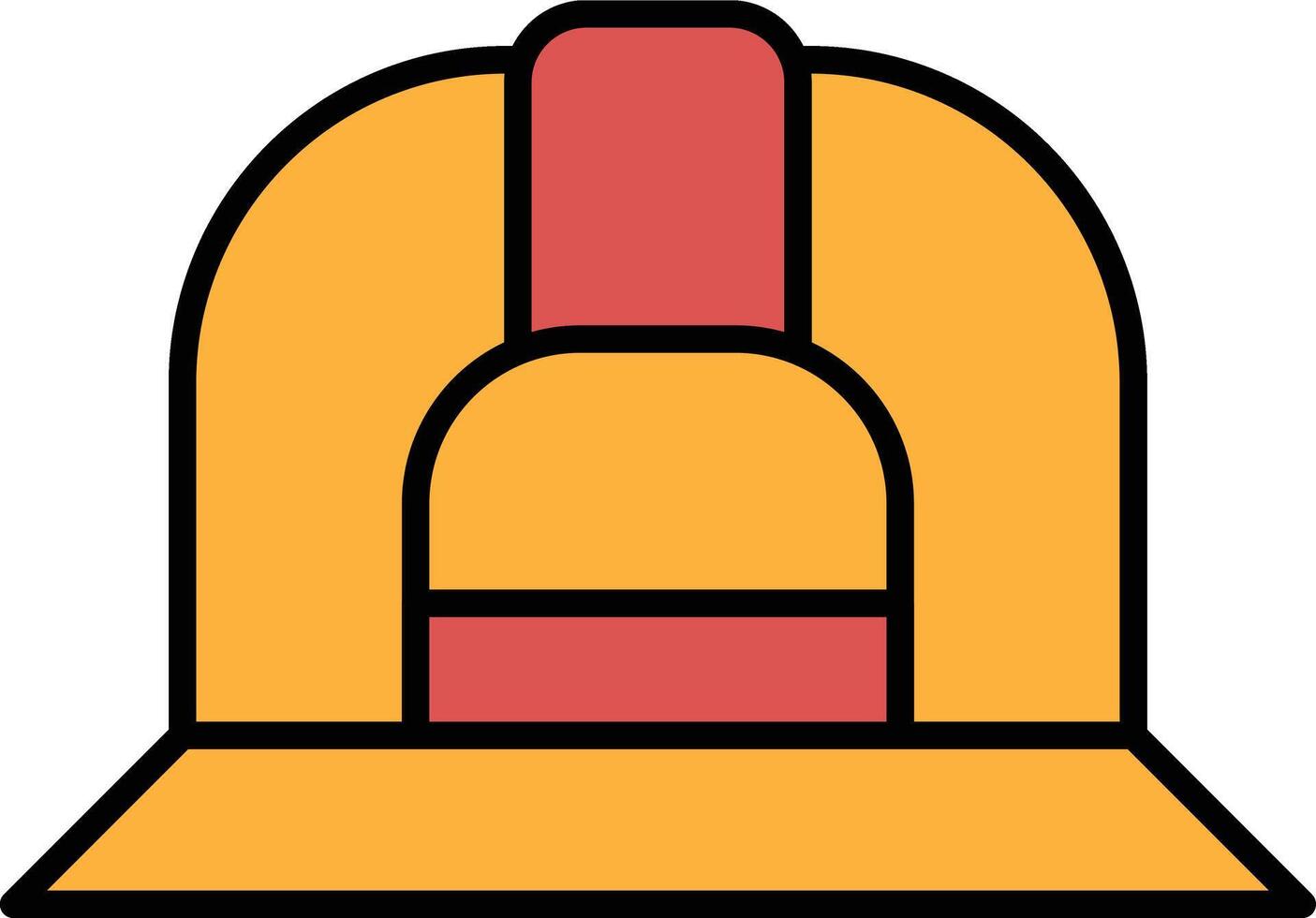 A engineer hat with a stripe vector