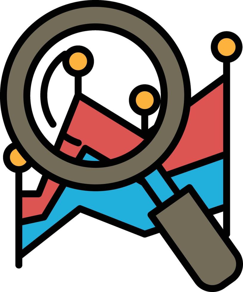black and white image of a magnifying glass with a handle vector