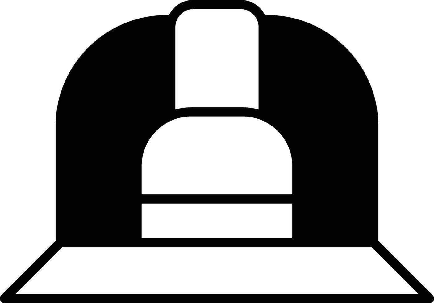 A engineer hat with a stripe vector
