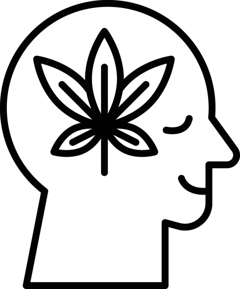 A man's head with a leaf on it vector