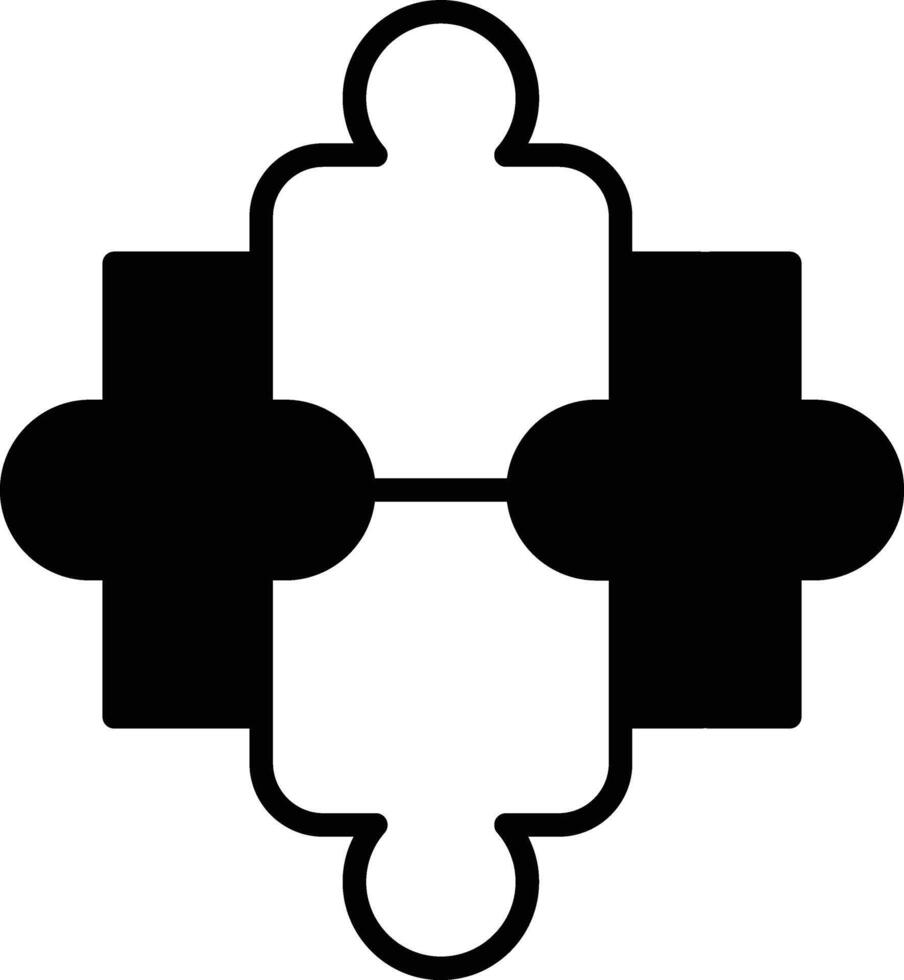 puzzle piece with two people on it vector
