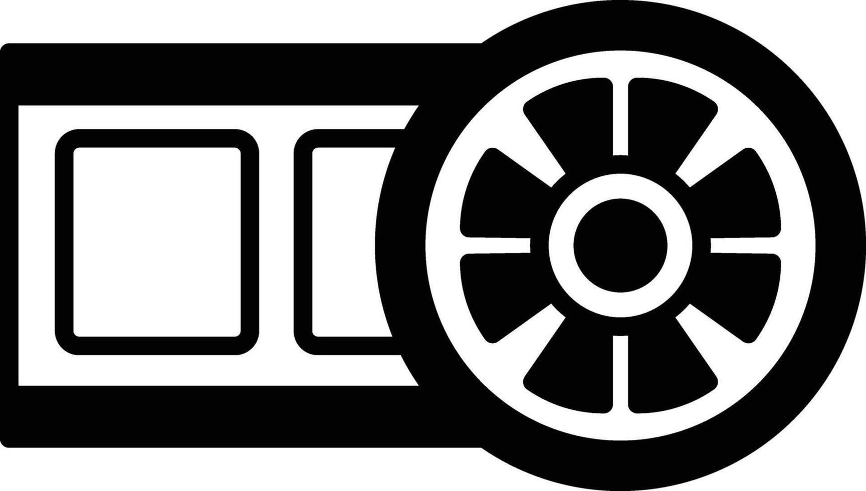 A black and white image of a fan with a black and white background vector