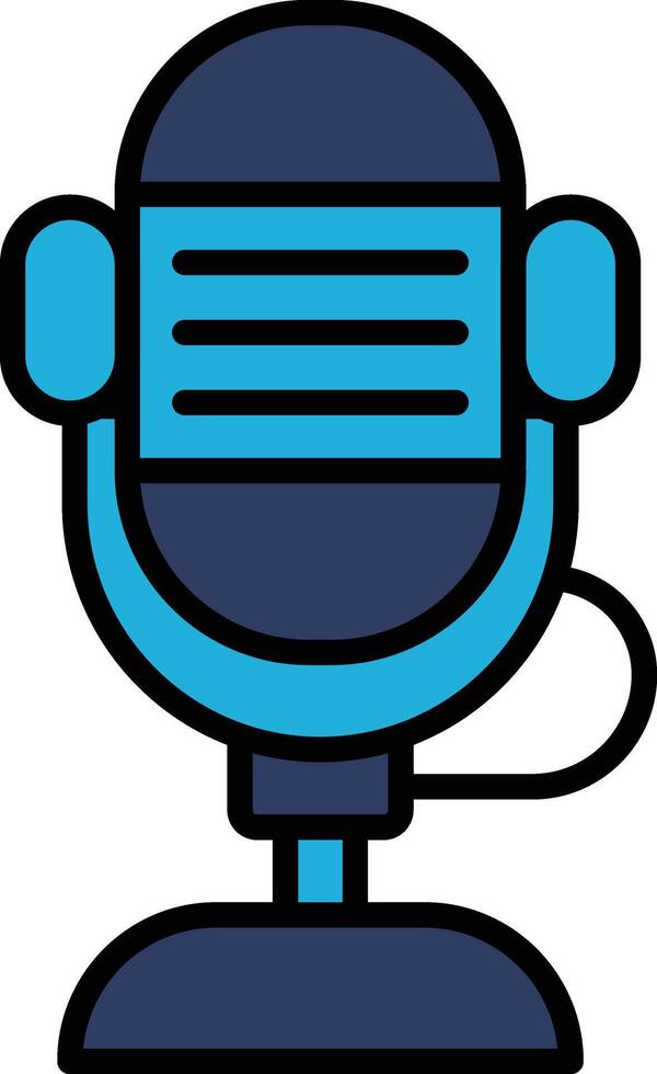 A microphone with a microphone cord vector