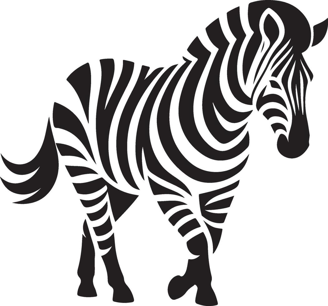 zebra animal silhouette illustration vector
