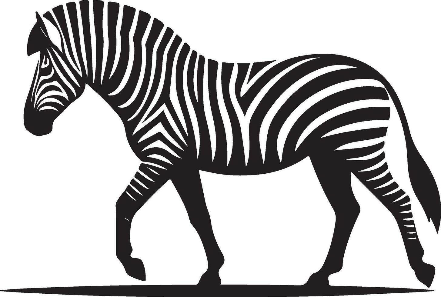 zebra animal silhouette illustration vector