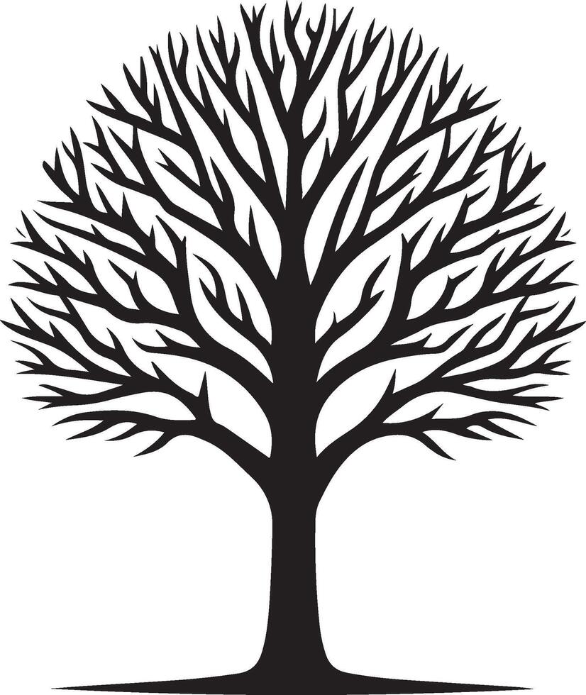 simple tree decor silhouette image vector