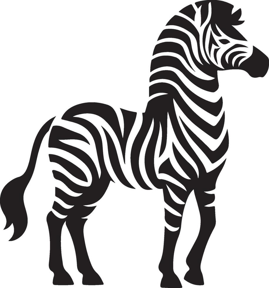 zebra animal silhouette illustration vector
