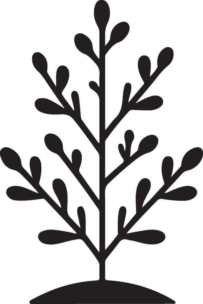 simple tree decor silhouette image vector
