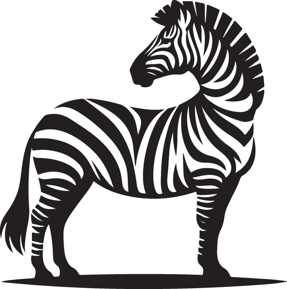 zebra animal silhouette illustration vector