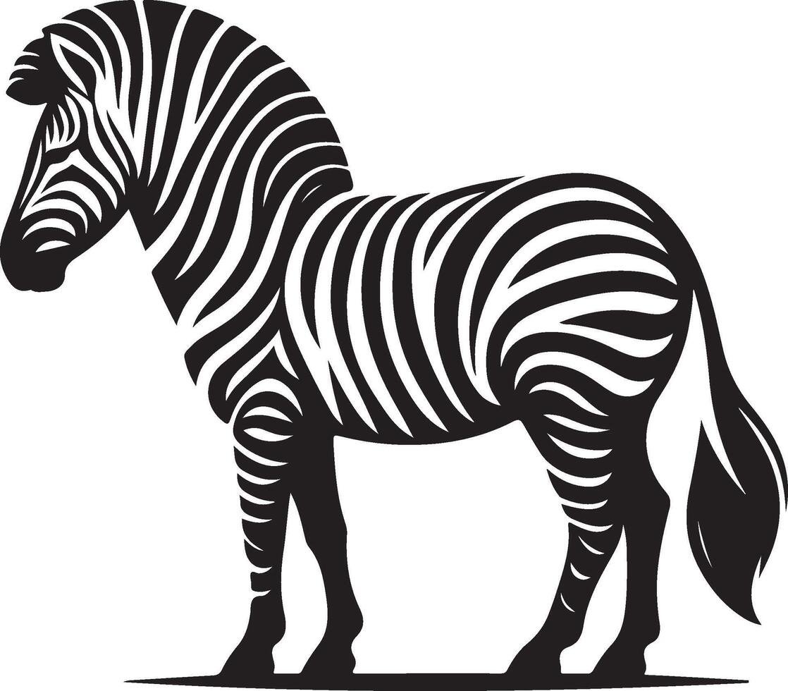 zebra animal silhouette illustration vector