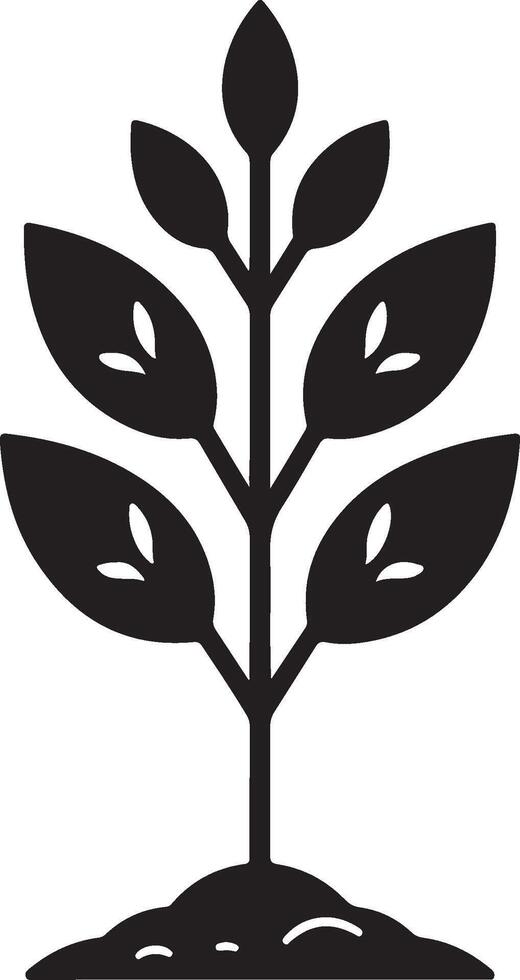 simple tree decor silhouette image vector
