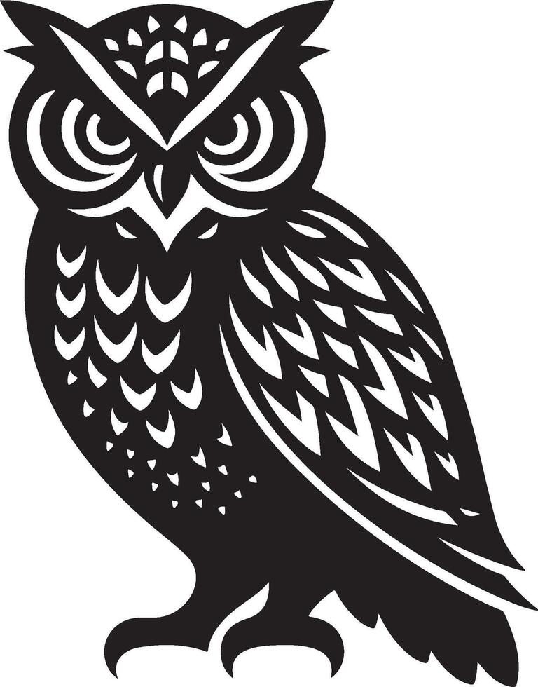 Owl silhouette. Owl Silhouette illustration vector