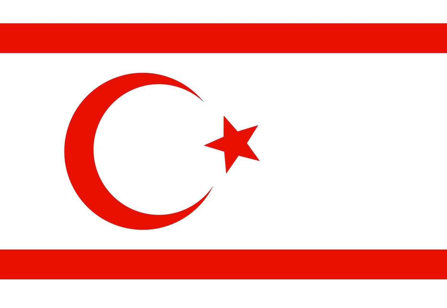 Northern Cyprus flag illustrator country flags vector