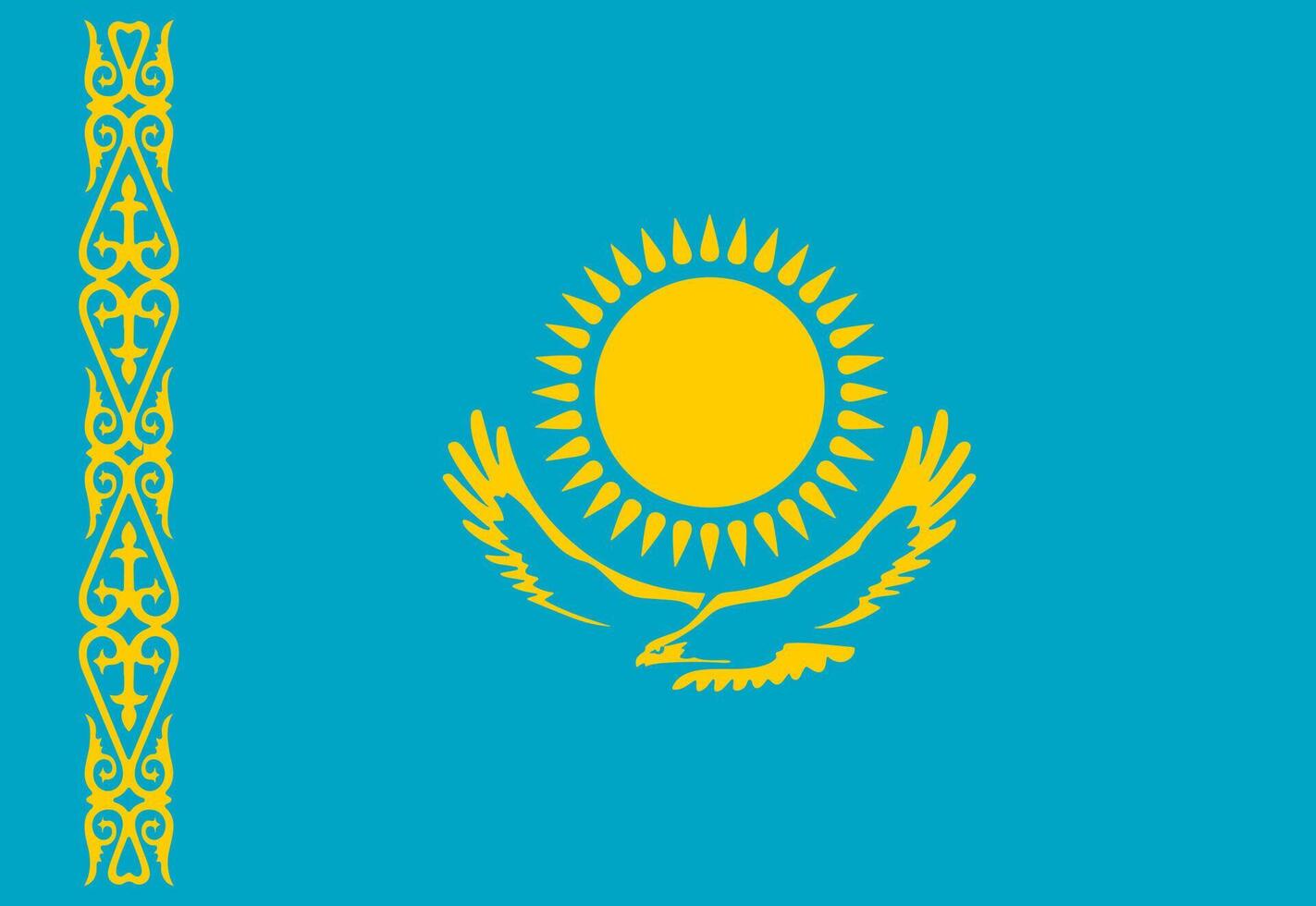 kazakhstan flag illustrator country flags vector