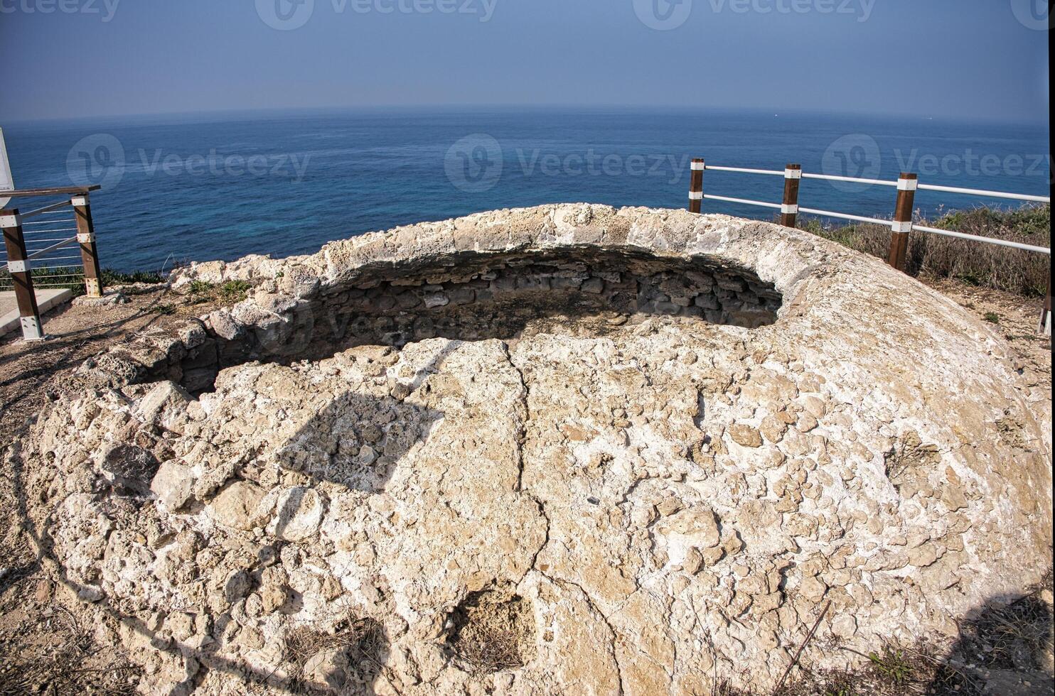 Ancient Apollonia Arsuf, a furnace for making glass. photo
