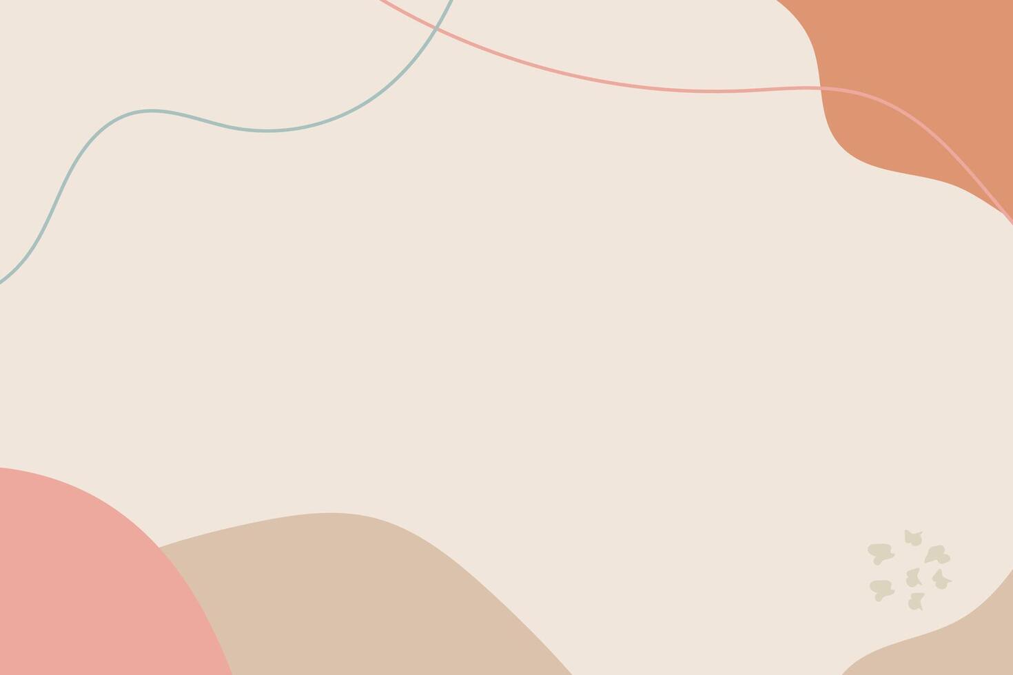 Minimalistic organic abstract and floral flat background design vector