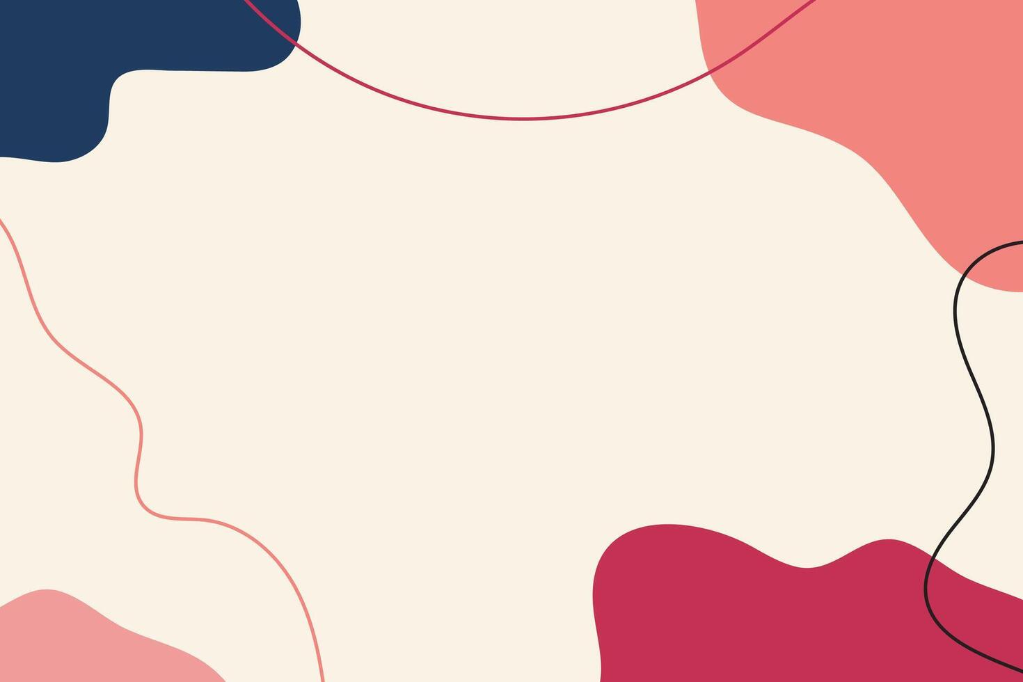 Minimalistic organic abstract and floral Background template vector