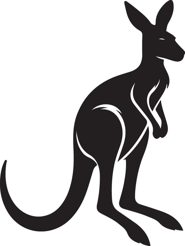 Kangaroo silhouette icon. image vector