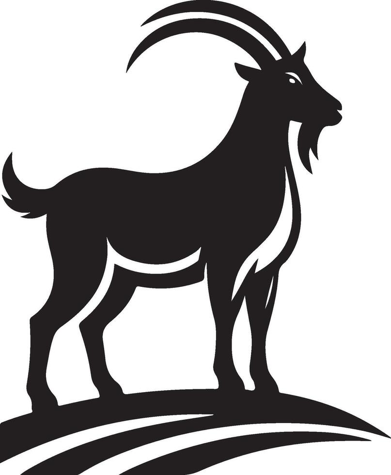 goat illustration black silhouette vector