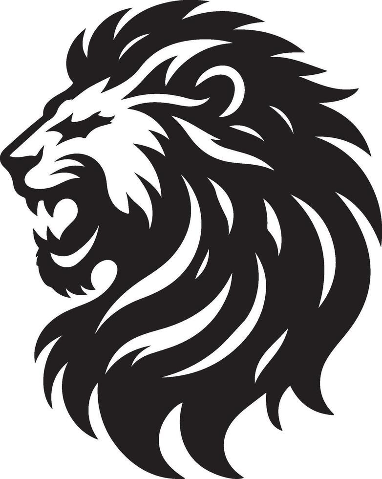 Lion head, lion face Illustration, on a isolated background, EPS vector