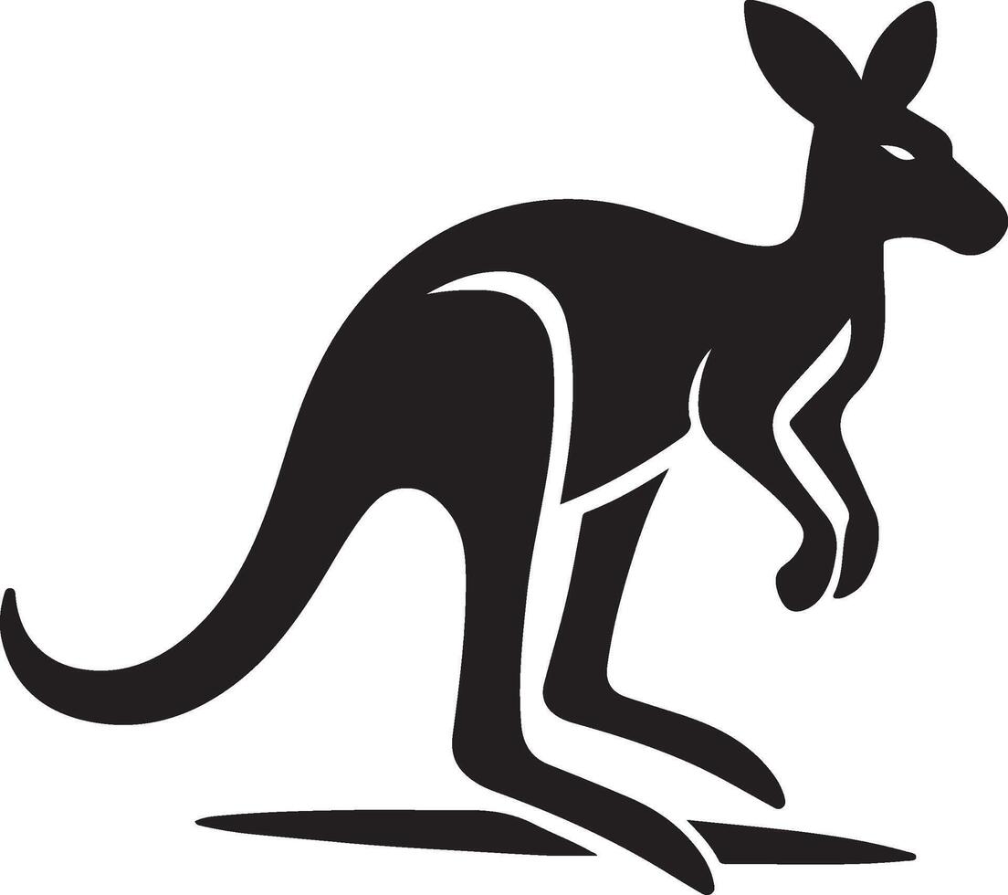 kangaroo silhouette illustration vector