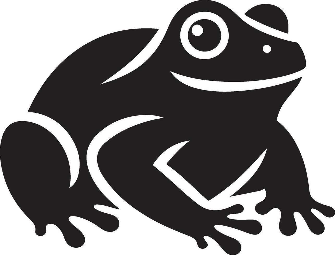 Frog line illustration, isolated on white background vector
