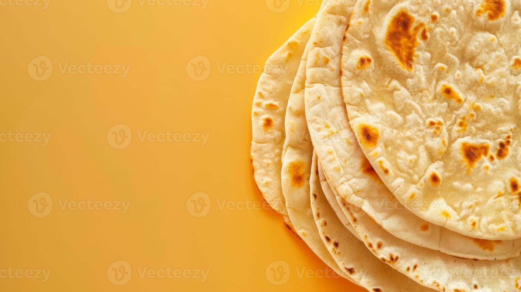 Taboon flat bread dough traditional homemade fresh baked on wooden board copy space photo